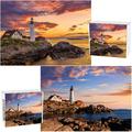 2 Pack Puzzles for YPF5 Adults 1000 Pieces Lighthouse Puzzles Jigsaw Puzzles for Adults 1000 Pieces and Up Nature Puzzles Landscape Puzzles Gifts for Women Friends Kids