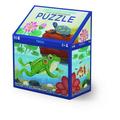 Crocodile Creek 50-Piece Jigsaw YPF5 Puzzle - Fun Table or Floor Puzzles for Kids Ages 5 and Up- Heavy-Duty Shaped Box for Storage - Frog - 12 W x 8 H Finished