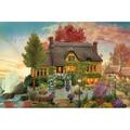Jigsaw Puzzles 1000 Pieces YPF5 Cottage with Flowers Puzzles 1000 Pieces Seashore House Jigsaw Puzzles 1000 Pieces Spring Resort 1000 Piece Puzzles Wooden Oil Painting Puzzles