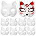 15 Pcs Kids Crafts Halloween Costumes Accessories Ordinary Party Paper Mask Pulp Blank