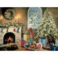 Bits and Pieces - YPF5 300 Large Piece Glow in The Dark Puzzle for Adults - Not a Creature was Stiring Christmas Eve Holiday - by Artist Nicky Boehme - 300 pc Jigsaw
