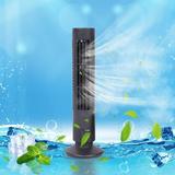 IMossad Tower Fan with LED Light Portable Super Quiet USB Rechargeable Bladeless Fan Bladeless Electric Tower Fan Mini Standing Floor Fans for Home Office Bedroom Black