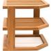 8883 Bamboo Wood 3-Tier Corner Kitchen Storage Shelf 10 X 10 X 9-1/2