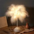 Baocc Night Lights on Sale Creative Feather Bedroom Lamp Bedside Lamp Nightlight Wedding Room Warm Decorative Light Bedroom Electrical Tools White