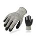 Cut Resistant Gloves Nitrile Coated Safety Work Gloves Excellent Grip on Plam & Fingers for Woodworking Construction Gardening Level 5 Protection