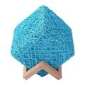 Square Rattan Table Lamp LED Projector Christmas Decorations Desk Lamps Night Light Wood Bamboo and