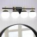 4-Light Bathroom Vanity Light Black and Gold Bathroom Lights Over Mirror Bathroom Light Fixtures with Frosted Glass Shade and Metal Base Vanity Lights for Bathroom