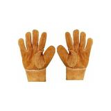 Exxo Cowboy Brown Split Leather Work Gloves | Heavy Duty Work Gloves | Ideal Construction Gloves & Yard Work Gloves 1pk