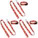 Christmas Pet Bandana 3 Sets Collar Drawstring Gift Leash Lead Dog Neck Rope Red