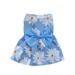 Brother Teddy Dog Dress Harness Dog Dress Bowknot Harness Leash Set Floral Princess Dog Harness Dress Dog Dress Harness Vest with Leash Pet Doggy Outfits for Outdoor Walking Light Blue Xs