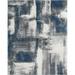 Noori Rug Lux Walsh Abstract Modern 2-inch Thick Shag Rug 8 9 x 12 2 - Blue/Grey