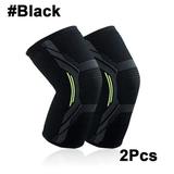 1/2Pcs Knee Brace Compression Sleeve Support for Knee Pain Running Gym Arthritis ACL PCL Joint Pain Relief Meniscus Tear Black-2Pcs XL