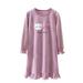 Toddler Girls Outfits Cartoon Nightgown Cute Cat Sleepshirt Long Sleeve Sleepdress Nighty Sets Clothes for Girls Size 3-4T