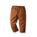 Esaierr Newborn Baby Solid Color Pants for Boys Toddler Fall Cotton Casual Pants 9M-10T Kids School Long Uniform Trouser