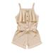 Yievot Summer Toddler Newborn Baby Girls Jumpsuit Sleeveless Solid Kids Romper Girls 6 Months-4 Years 2024 Toddler Girl Boy Clothes on Clearance