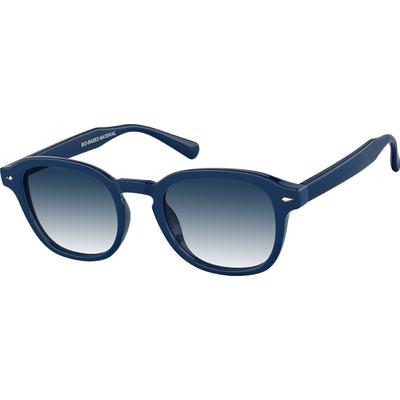 Zenni Square Rx Sunglasses Blue Bio-Based Full Rim Frame