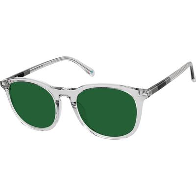 Zenni Round Rx Sunglasses Gray Bio-Based Full Rim Frame