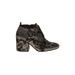 Sarto by Franco Sarto Ankle Boots: Gold Brocade Shoes - Women's Size 6