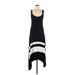 Venus Casual Dress - Midi: Black Stripes Dresses - Women's Size Medium