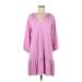 Lilla P Casual Dress - Popover: Pink Dresses - Women's Size Medium