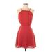 TOBI Casual Dress - Mini: Red Solid Dresses - New - Women's Size Small