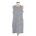 Vineyard Vines Casual Dress - Shift: Gray Stripes Dresses - Women's Size Medium
