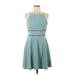Trixxi Casual Dress - A-Line: Teal Dresses - New - Women's Size Medium