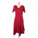 Elie Tahari Casual Dress - Midi: Red Dresses - New - Women's Size 12