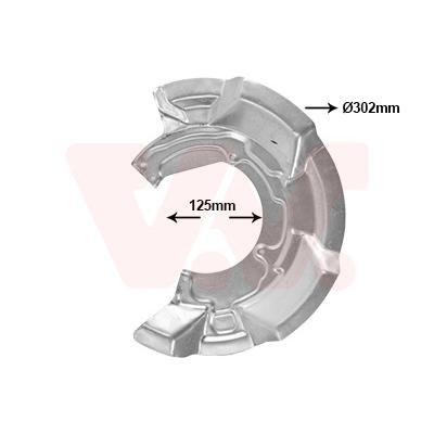 VAN WEZEL Spritzblech, Bremsscheibe vorne rechts für Bremsscheiben Durchmesser-Ø280mm BMW 34116772550 0506372 Image