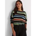 Ralph Lauren Sweaters | Lauren Ralph Lauren Striped Boatneck Sweater | Color: Black | Size: Xl