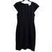 Kate Spade Dresses | Kate Spade Dress Black Sheath Cap Short Sleeve Round Neck Zip Stretch Size 6 | Color: Black | Size: 6