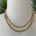 J. Crew Jewelry | J. Crew Gold Tone Metal Chain Cylinder Bead Vintage Style Necklace | Color: Gold | Size: Os