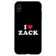 Hülle für iPhone XS Max Zack Vornamen-Geschenk, I Heart Zack I Love Zack