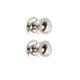 Pair of Polished Nickel Hammered Pattern Ball Shaped Mortice Door Knobs Pull Handles Set 45mm - Ideal for Interior and Exterior use