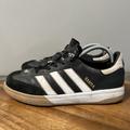 Adidas Shoes | Adidas Youth Size 3.5 Samba Black Leather Athletic Indoor Soccer Shoes Sneakers | Color: Black | Size: 3.5b