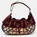 Burberry Bags | Burberry Red/Beige Super Nova Check Mini Warrior Studded Hobo | Color: Red | Size: Os