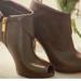 Michael Kors Shoes | Michael Kors Womens Kendra Peep Toe Leather Fashion Boots | Color: Brown | Size: 7
