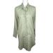 J. Crew Dresses | J. Crew Linen Cotton Blend Button Down Long Sleeve Tunic Dress Size Xs New! | Color: Green | Size: Xs