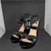 Nine West Shoes | Hp! Nine West Neema Black Leather Upper Wedge Heels (8) | Color: Black | Size: 8