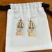 Anthropologie Jewelry | Anthropologie Gold Leaf Dangle Earrings With Beads And Stone. | Color: Gold/Orange | Size: Os