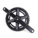 QFWRYBHD Crankset MTB 165mm/170mm/175mm Hollow Integrated Cranks Double Chain Ring Structure 50-34T/52-36T/53-39T Suitable For Most Bicycles (Color : Black 170mm, Size : 52-36T)