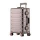 Meechi Suitcase Aluminum-Magnesium Travel Pocket Business Rolling On Wheels Trolley Luggage Carry-Ons Cabin Suitcase (Color : Coffee Brown, Size : 29")