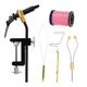 5 Pieces Fly Tying Tools Premium Metal Rotary Fly Tying Vise Bobbin Holder Knot Finisher Fly Fishing Lure Making Accessories, Pink Wire