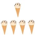 FAVOMOTO 5pcs Simulation Ice Cream Realistic Ice Cream Toy Artificial Cones Model Childrens Toys Suit Imitation Ice Cream Kid Suit Faux Dessert Gift Spoon White Beach Pvc