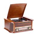 Record players Retro, Record Player Wooden Retro Phonograph Vinyl Record Player Vintage Radio Antique Record Player Tape (Record players)