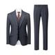 Men's 3 Piece Suits Dress Blazer Suits Classic Fit 2 Button Suits Tuxedo Jacket Blazer for Wedding Business Dinner with Broad Shoulders,Grey,Asian M (EUR XS)