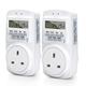 Digital Electrical, UK Plug Timer Socket, 24 Hours 7 Day Weekly 16 Groups Programmable Light