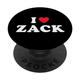 Zack Vornamen-Geschenk, I Heart Zack I Love Zack PopSockets mit austauschbarem PopGrip