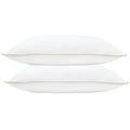 UK Care Direct Cotton Pillow Pair Standard Size Bed Multipack Pillow 71 X 46 Cm With Gold Piping Edge for Comfort and Support – Medium Firm Hypoallergenic Pillows