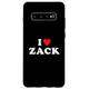 Hülle für Galaxy S10+ Zack Vornamen-Geschenk, I Heart Zack I Love Zack